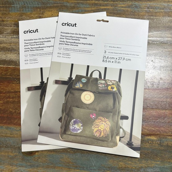 Cricut Other - Cricut Printable Iron-On for Dark Fabrics White 8.5x11 3 Sheets Each 6 Total